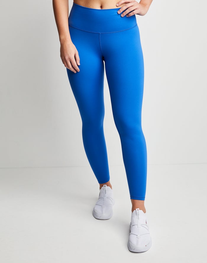 Champion Womens Leggings NZ - Soft Touch 7/8 Blue ( 5734-ZKGCY )